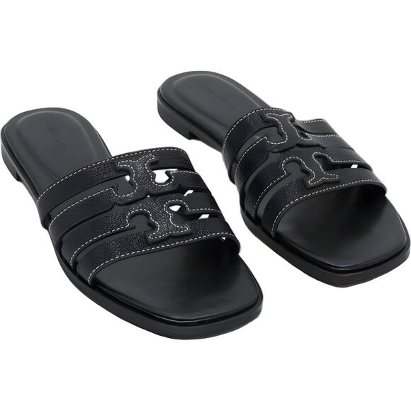 Tory Burch Ines Perfect Black Slide Sandals Women's US 8 - Picture 4 of 6